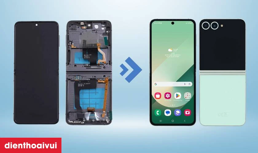 Màn hình chính hãng GENA loại Pro thay cho Samsung Galaxy Z Flip 6