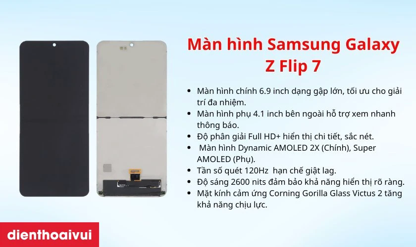 Giới thi&ecirc;̣u màn hình Samsung Galaxy Z Flip 7