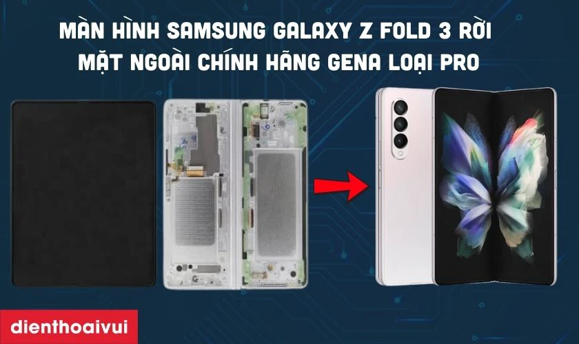 Màn hình Samsung Galaxy Z Fold 3 rời mặt ngoài chính hãng GENA loại Pro là gì?