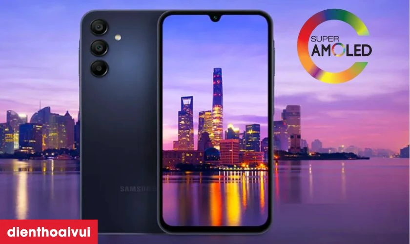 Màn hình Samsung M15 có khả năng hiển thị vượt trội nhờ công nghệ Super AMOLED