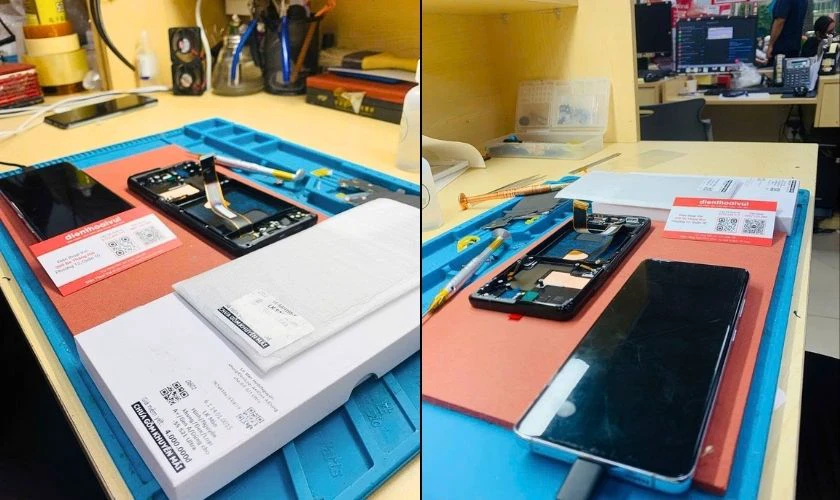 Quy trình thay màn hình Samsung quận 10 tại Điện Thoại Vui