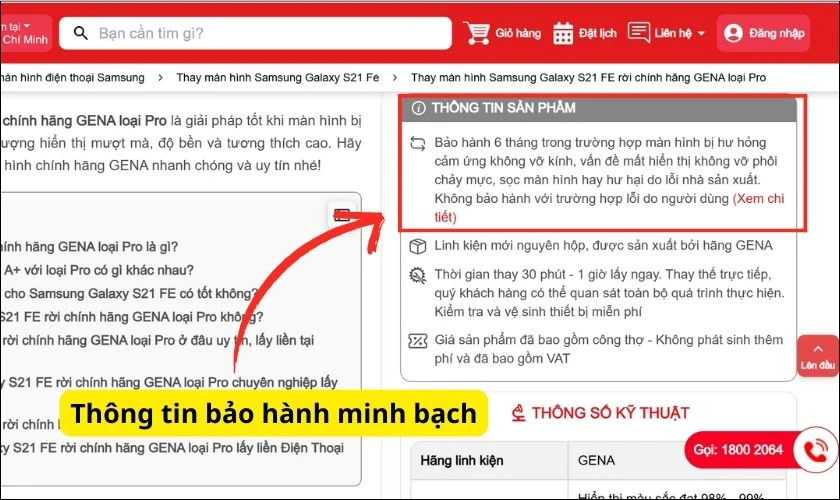 Tiêu chí lựa chọn địa chỉ thay màn hình Samsung quận 9