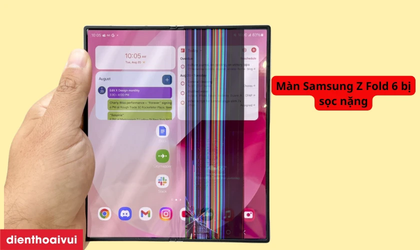 Các dấu hiệu cần thay màn hình Samsung Z Fold 6 mới
