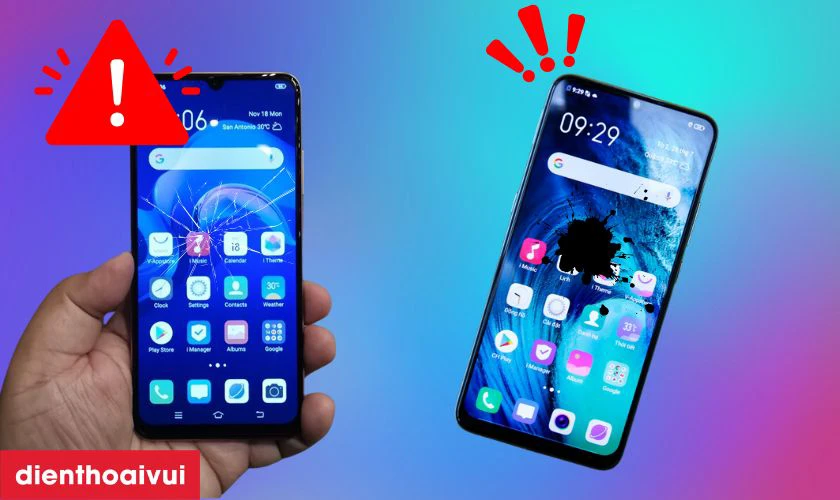 Chảy mực màn hình là dấu hiệu của hư hỏng
