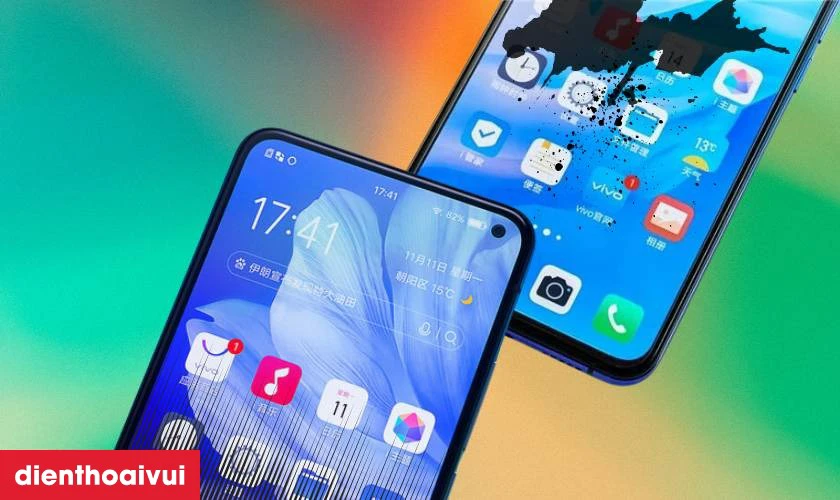 Màn hình sọc xanh hoặc nhiễu