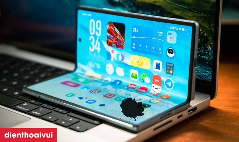 Màn hình Vivo X Fold Plus bị chảy mực