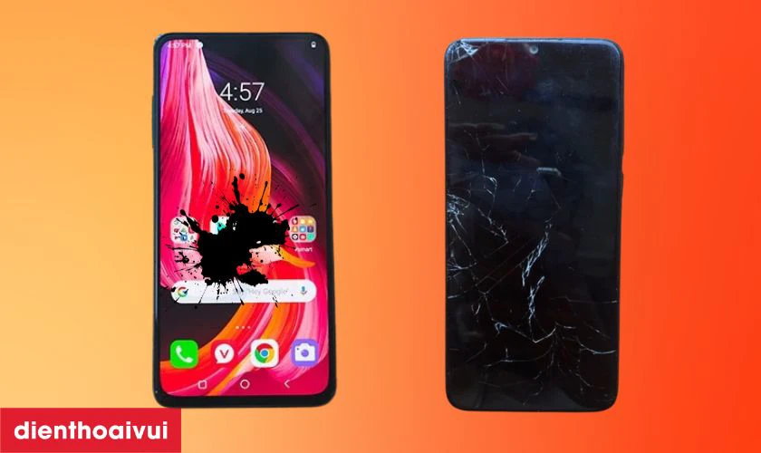 Màn hình Vsmart bị chảy mực, đen màn hình