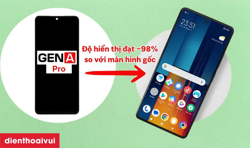 M&agrave;n h&igrave;nh loại Pro mang lại trải nghiệm hiển thị gần như m&agrave;n gốc