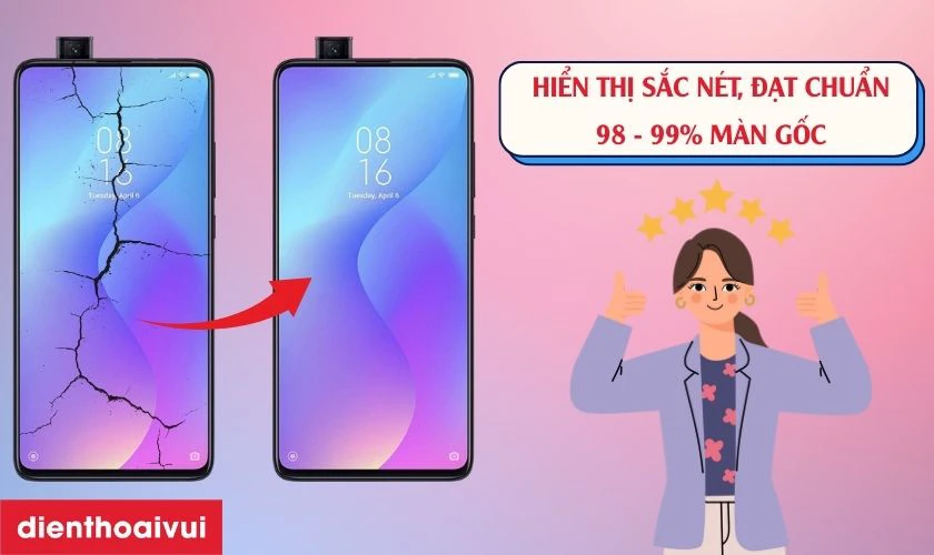 Màn hình GENA loại Pro thay cho Xiaomi Redmi K20 có tốt không?