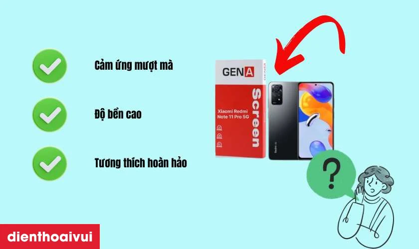 M&agrave;n h&igrave;nh Xiaomi Redmi Note 11 Pro 5G ch&iacute;nh h&atilde;ng GENA loại Pro l&agrave; g&igrave;?