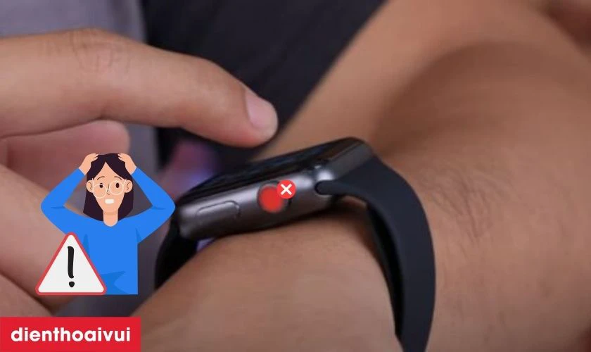 Dấu hiệu cần thay n&uacute;t xoay Digital Crown Apple Watch