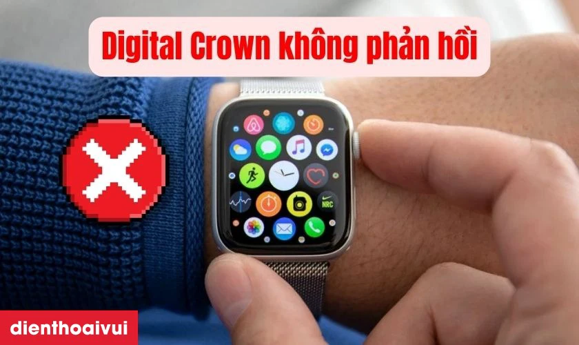 Thay n&uacute;t xoay Digital Crown Apple Watch Series 7 45mm loại A+