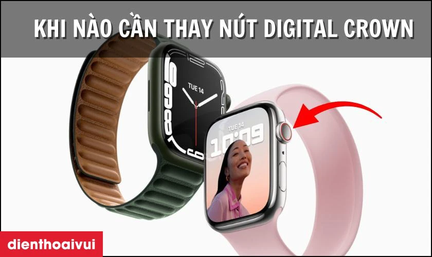 Thay nút xoay Digital Crown Apple Watch Series 7 45mm loại Pro