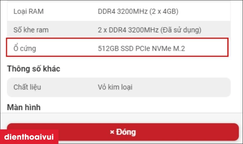 Ổ cứng laptop SSD KIOXIA EXCERIA G2 R2100 M2 PCIE NVME 2280 500GB dùng được cho máy nào?