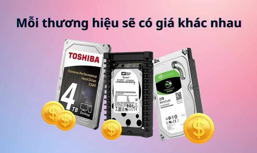 Yếu tố ảnh hưởng đến giá thay ổ cứng laptop - Thương hiệu