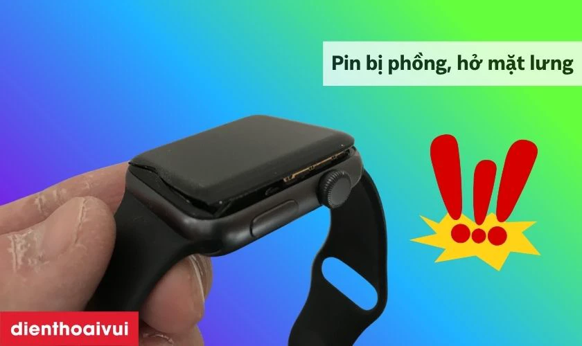 Pin bị phồng, cong mặt lưng