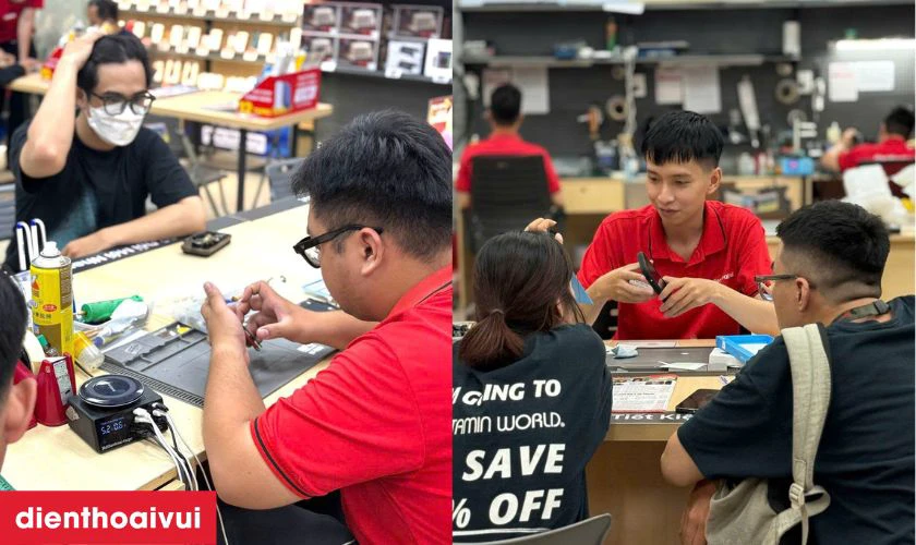 Việc thay pin được thực hiện bởi kỹ thuật viên lành nghề với công cụ chuyên dụng