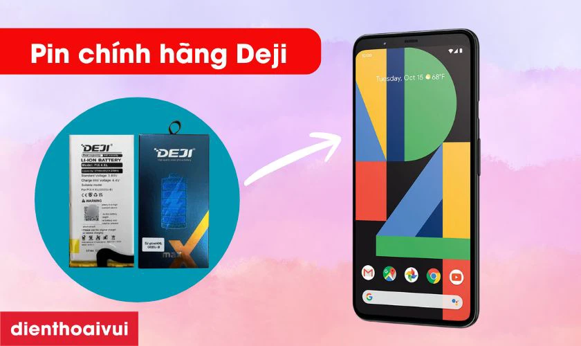 Đ&aacute;nh gi&aacute; pin Google Pixel 4 XL h&atilde;ng Deji