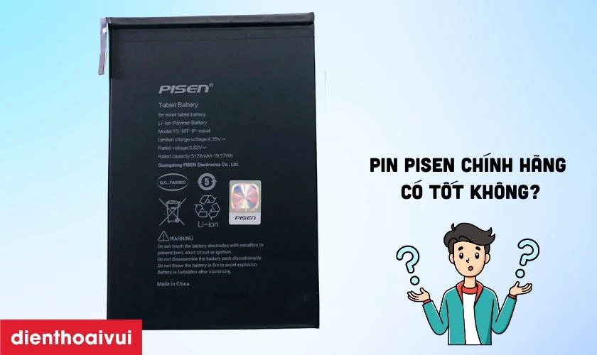 Pin Pisen chính hãng thay cho Pad Gen 9 2021 có tốt không?