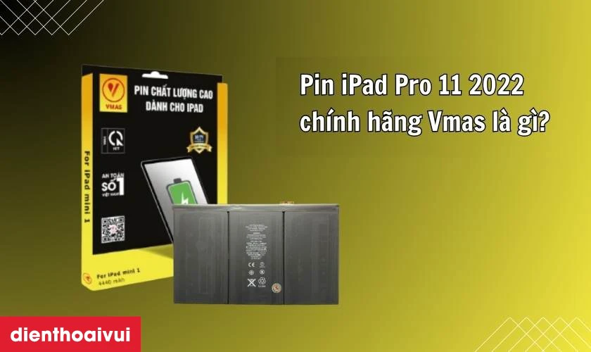 Pin iPad Pro 11 2022 chính hãng Vmas là gì