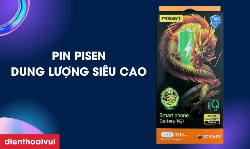 Pin Pisen iPhone 12 dung lượng siêu cao là gì?