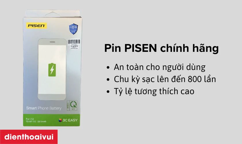 Thay pin Pisen có tốt cho điện thoại iPhone 12 Pro không?