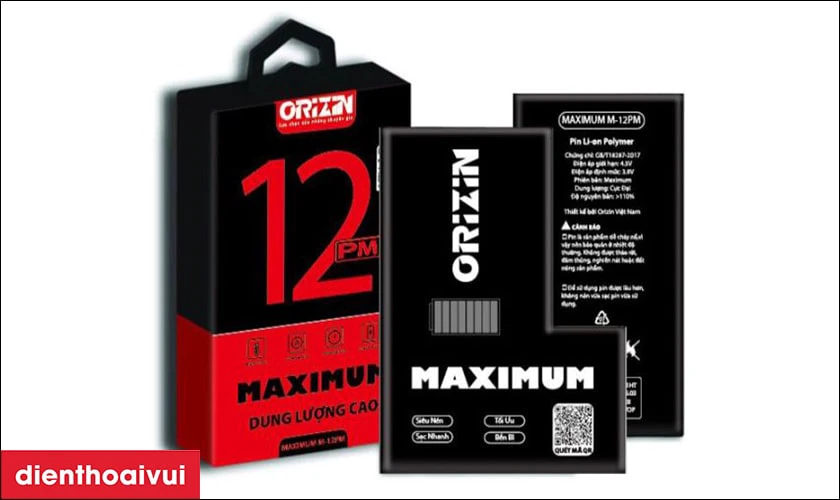 Thay pin iPhone 12 Pro Max dung lượng cực đại Orizin là gì? 