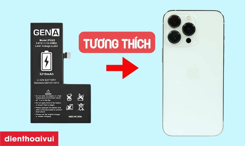 Pin iPhone 13 Pro dung lượng siêu cao chính hãng GENA thay cho pin cũ có tốt không?