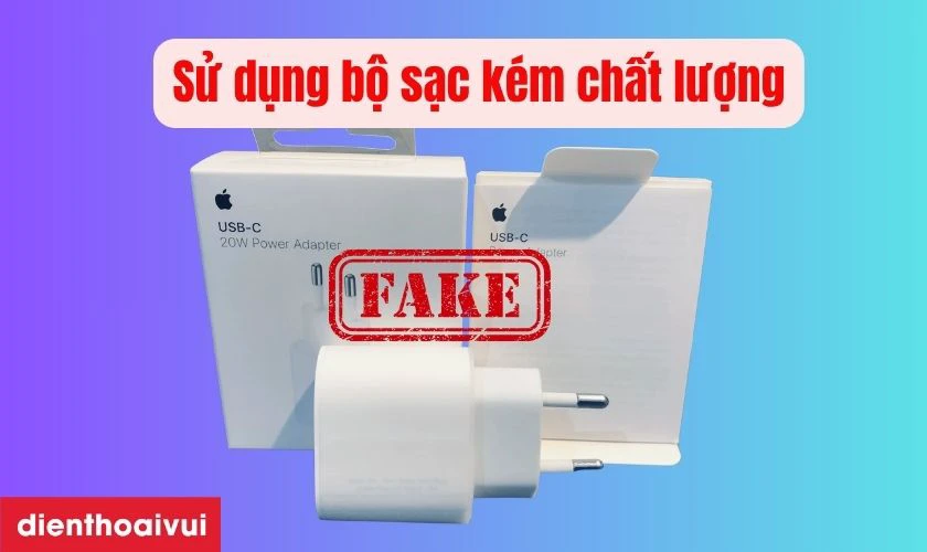 Dùng sạc không chính hãng làm pin dễ bị chai