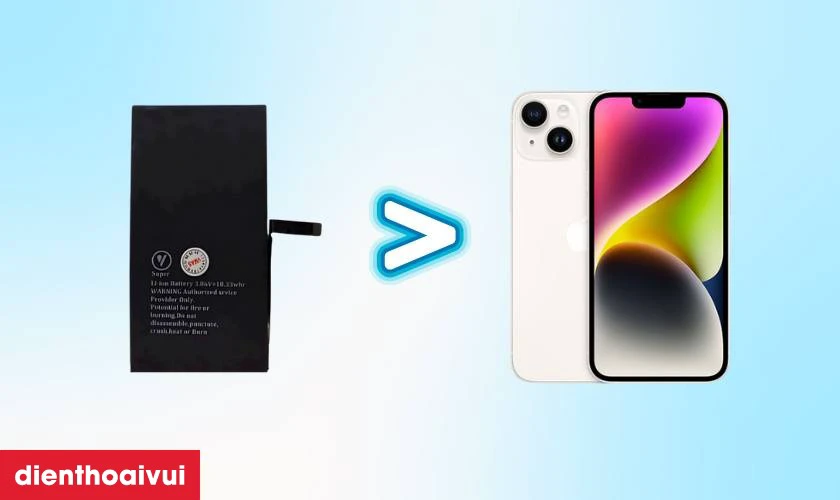 Pin dung lượng siêu cao chính hãng Vmas thay cho iPhone 14 Plus có tốt không