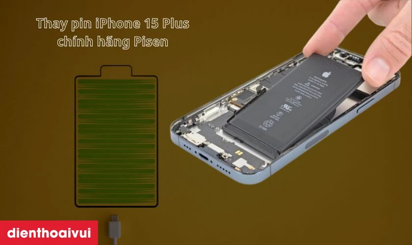 Pin Pisen được nhiều người lựa chọn để thay cho iPhone 15 Plus