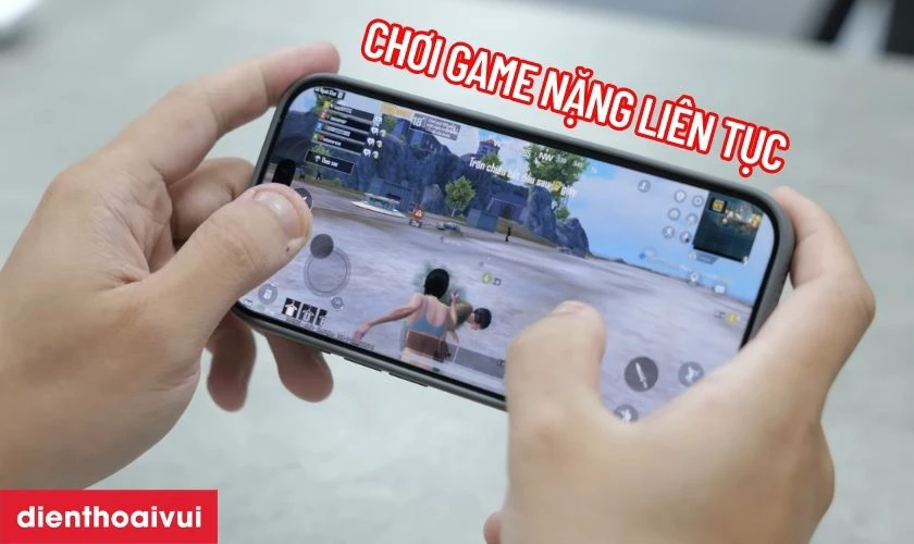 Sử dụng ứng dụng nặng liên tục nhanh hư pin