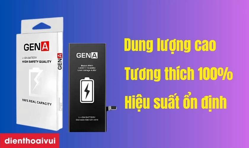 Pin chính hãng GENA thay cho iPhone 16 có tốt không?