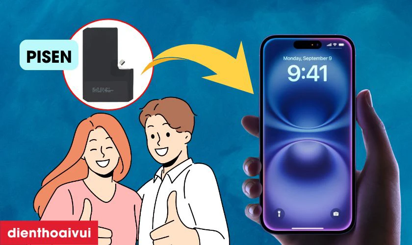 Có nên thay pin iPhone 16 Plus chính hãng Pisen không?