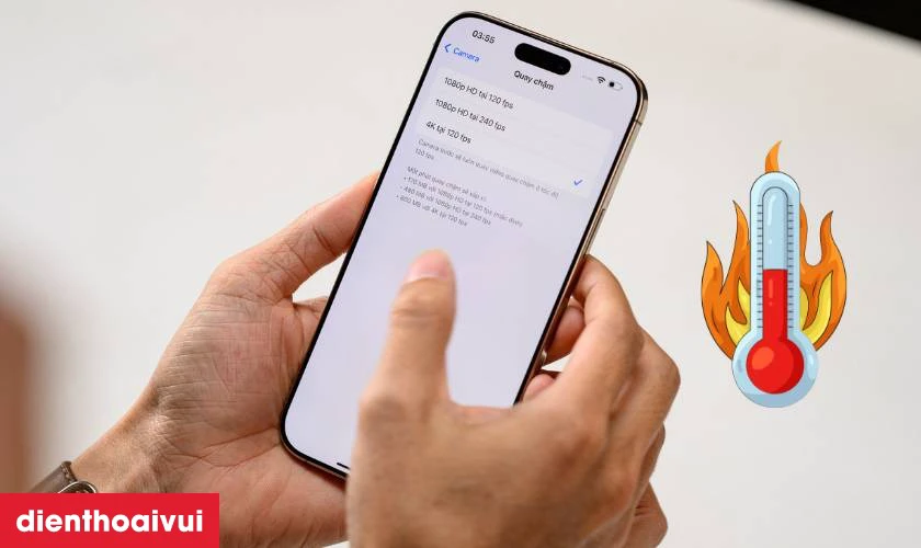 Máy thường xuyên hoạt động ở nhiệt độ cao