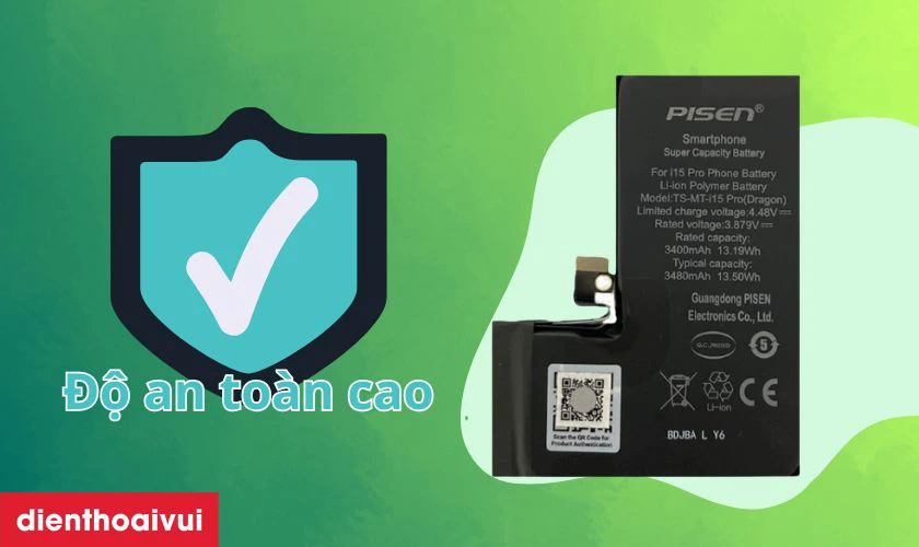 Pin chính hãng Pisen thay cho iPhone 16 Pro Max có tốt không?