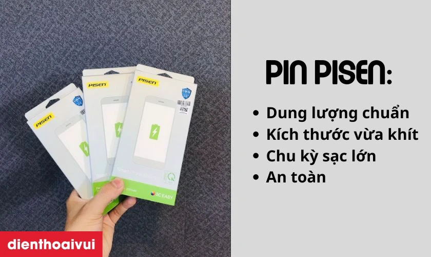 Thay pin Pisen chính hãng cho iPhone 6s có tốt không?