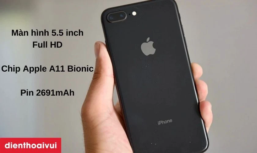 Điện thoại iPhone 8 Plus - Vi xử lý Apple A11 Bionic, màn hình 5.5 inch, pin 2691 mAh