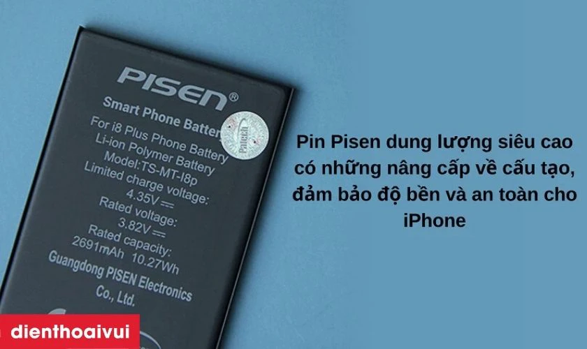 Điểm khác biệt giữa pin thường và pin dung lượng siêu cao Pisen cho iPhone