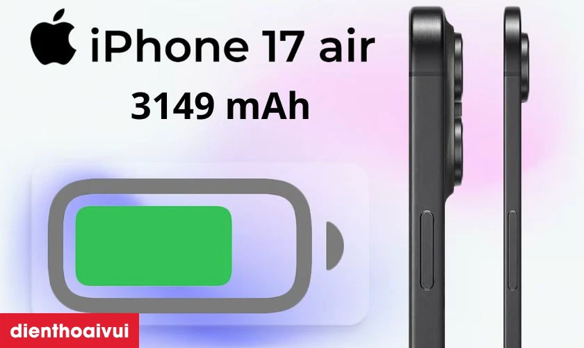 Đặc điểm vi&ecirc;n pin iPhone Air