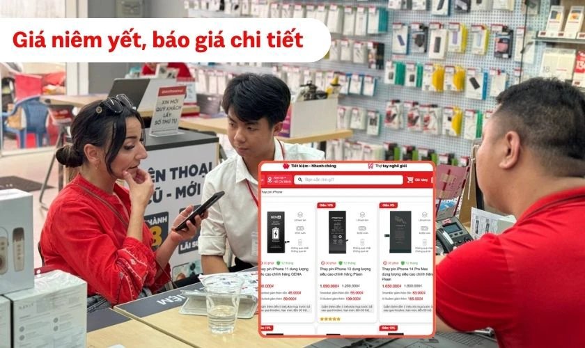 Giá niêm yết rõ ràng, chi phí hợp lý