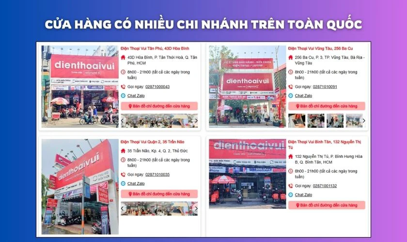 Thương hiệu lớn, nhiều chi nhánh