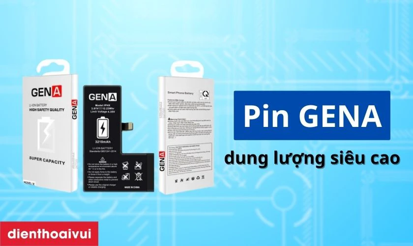 Pin iPhone X dung lượng siêu cao chính hãng GENA là gì?