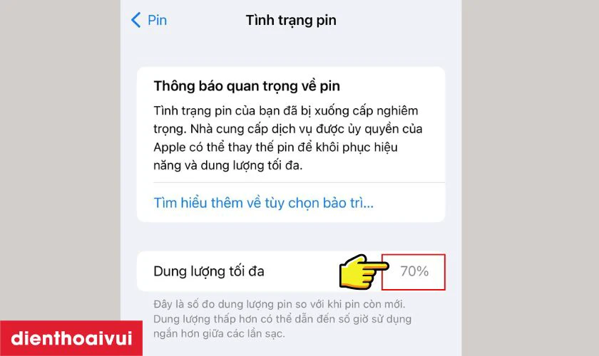 Khi nào nên thay pin iPhone XS?