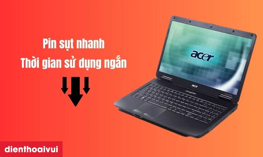 Dấu hiệu laptop Acer Aspire 5334 cần thay pin
