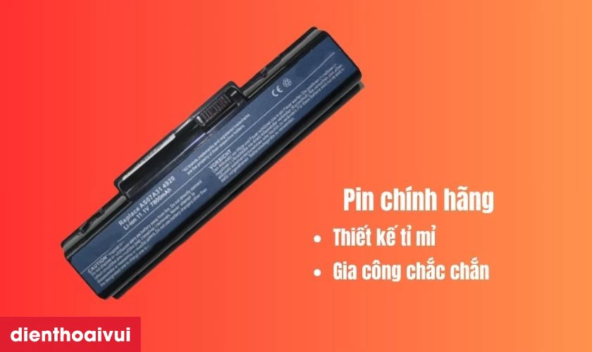 Cách kiểm tra pin laptop Acer Aspire 5334 chính hãng