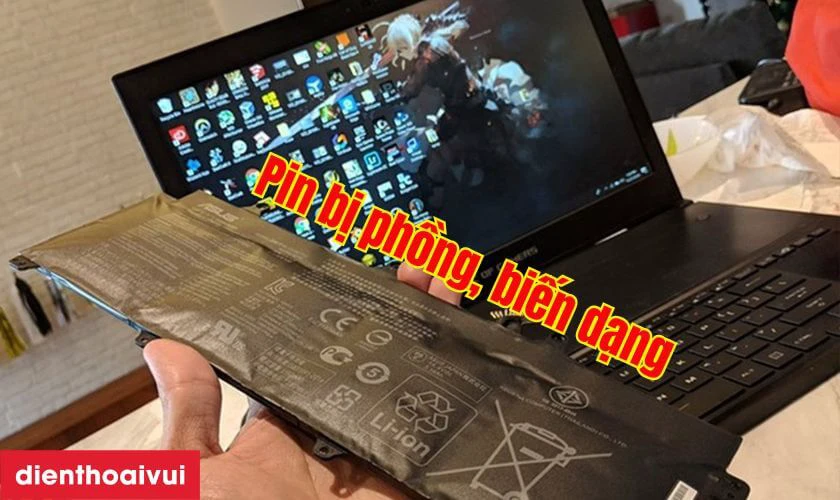 Pin bị phồng, biến dạng