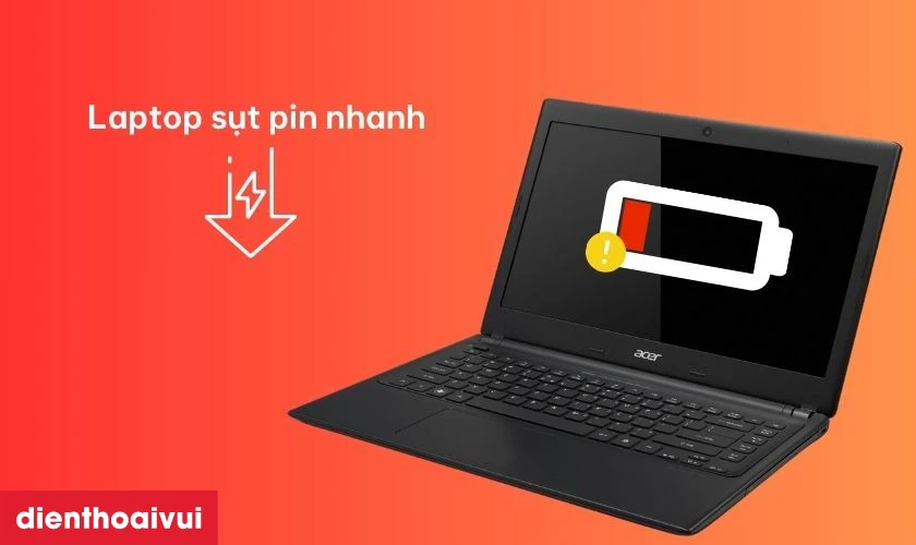 Dấu hiệu laptop Acer Aspire E5-571 cần thay pin
