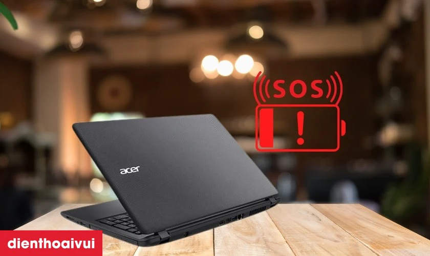 Dấu hiệu laptop Acer Aspire E5-572 cần thay pin