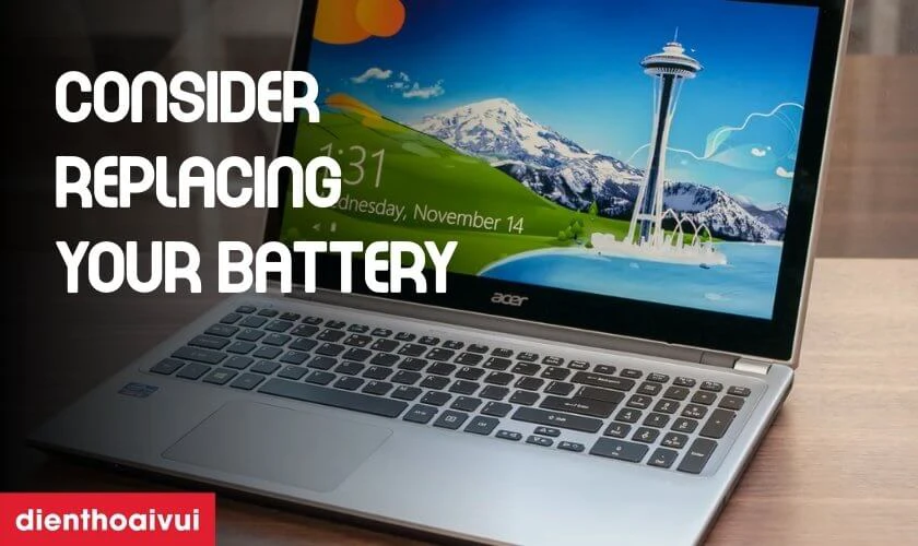 Máy báo lỗi pin trong Windows